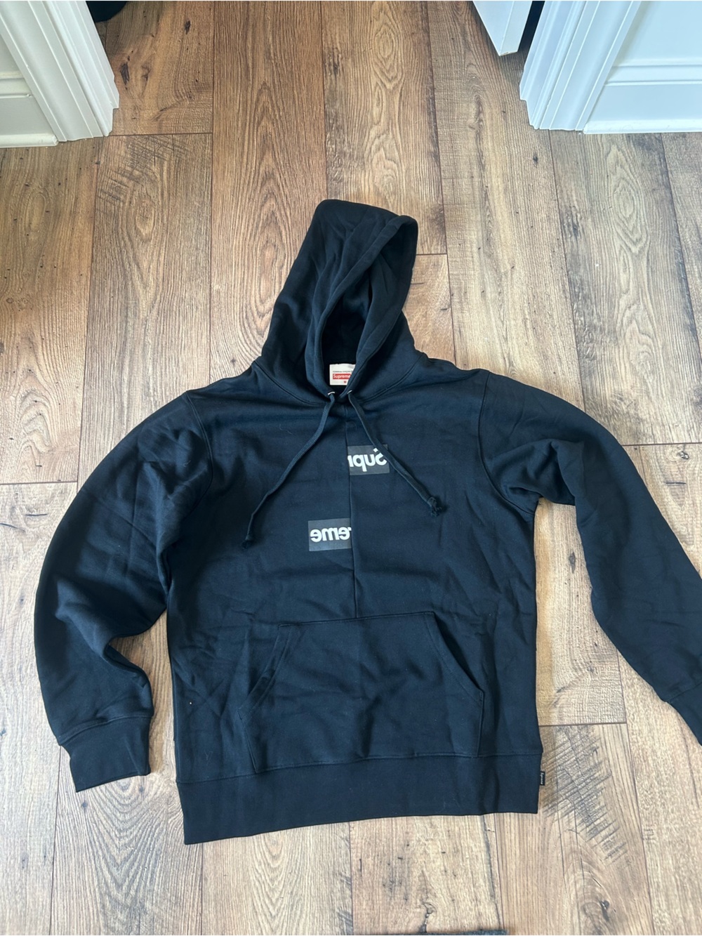 Supreme Comme Des Garçon Black split Box Logo Hoodie